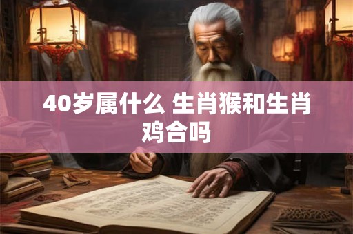 40岁属什么 生肖猴和生肖鸡合吗