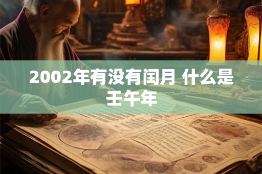 2002年有没有闰月 什么是壬午年