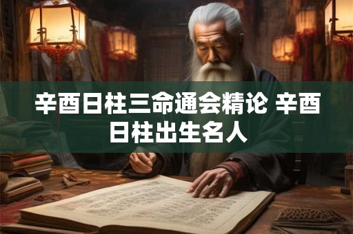 辛酉日柱三命通会精论 辛酉日柱出生名人