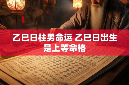 乙巳日柱男命运 乙巳日出生是上等命格
