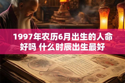 1997年农历6月出生的人命好吗 什么时辰出生最好