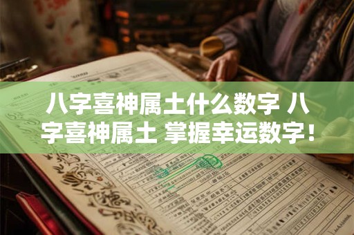 八字喜神属土什么数字 八字喜神属土 掌握幸运数字！