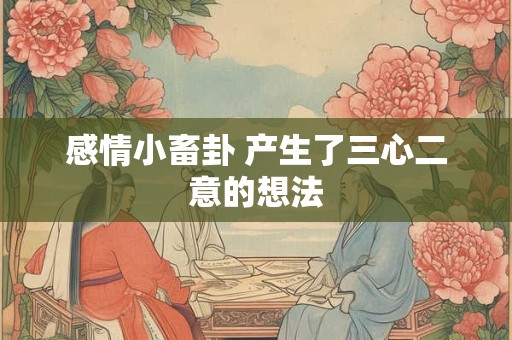 感情小畜卦 产生了三心二意的想法