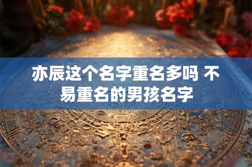 亦辰这个名字重名多吗 不易重名的男孩名字