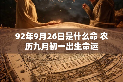 92年9月26日是什么命 农历九月初一出生命运