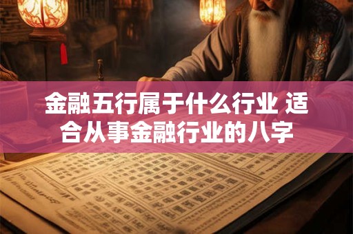金融五行属于什么行业 适合从事金融行业的八字
