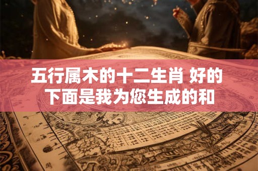 五行属木的十二生肖 好的 下面是我为您生成的和