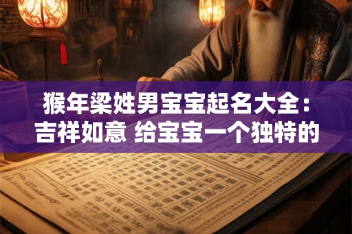 猴年梁姓男宝宝起名大全：吉祥如意 给宝宝一个独特的名字