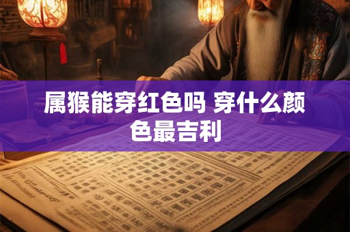 属猴能穿红色吗 穿什么颜色最吉利