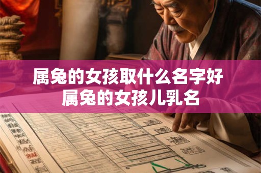 属兔的女孩取什么名字好 属兔的女孩儿乳名