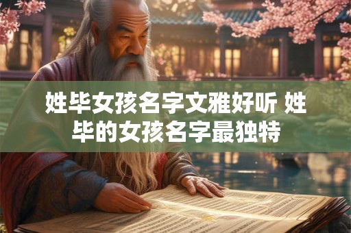 姓毕女孩名字文雅好听 姓毕的女孩名字最独特