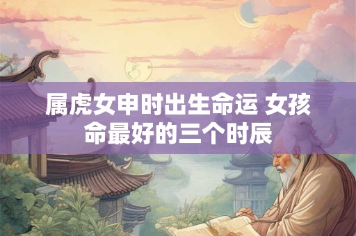属虎女申时出生命运 女孩命最好的三个时辰