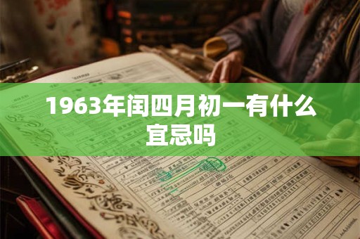 1963年闰四月初一有什么宜忌吗