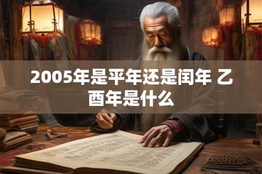 2005年是平年还是闰年 乙酉年是什么
