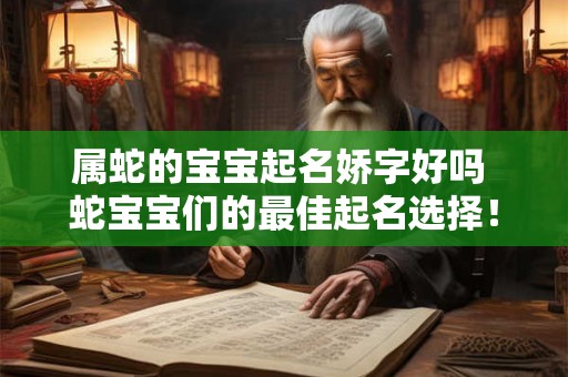 详细阅读:属蛇的宝宝起名娇字好吗 蛇宝宝们的最佳起名选择! 属蛇的宝宝起名娇字好吗 蛇宝宝们的最佳起名选择!