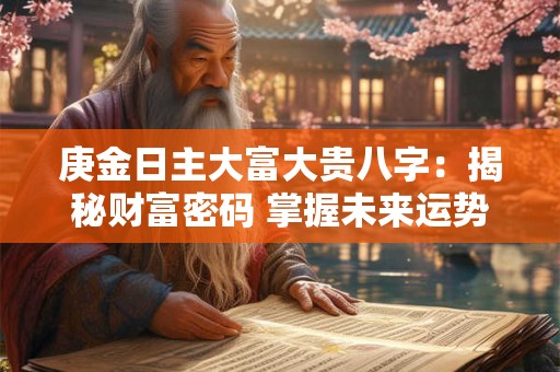 庚金日主大富大贵八字：揭秘财富密码 掌握未来运势！