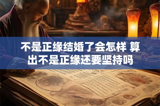 不是正缘结婚了会怎样 算出不是正缘还要坚持吗