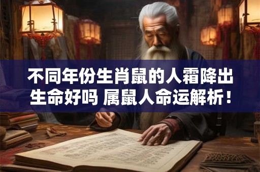 不同年份生肖鼠的人霜降出生命好吗 属鼠人命运解析！