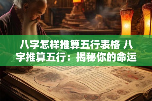 八字怎样推算五行表格 八字推算五行：揭秘你的命运密码！