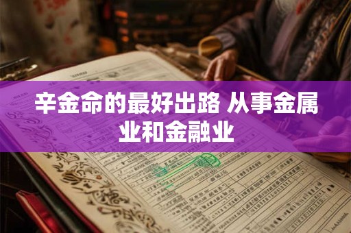 辛金命的最好出路 从事金属业和金融业