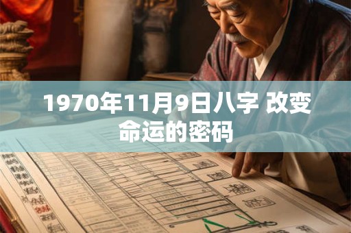 1970年11月9日八字 改变命运的密码