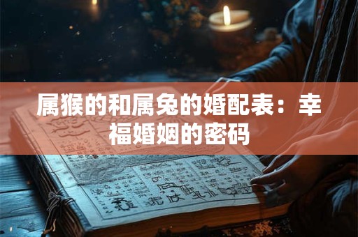 属猴的和属兔的婚配表：幸福婚姻的密码