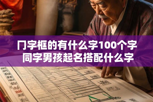 冂字框的有什么字100个字 同字男孩起名搭配什么字