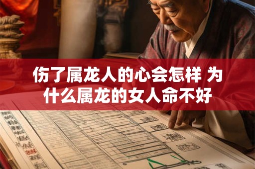 伤了属龙人的心会怎样 为什么属龙的女人命不好