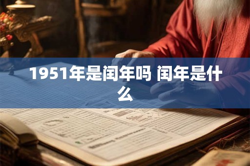 1951年是闰年吗 闰年是什么