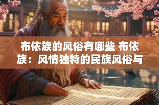 布依族的风俗有哪些 布依族：风情独特的民族风俗与文化