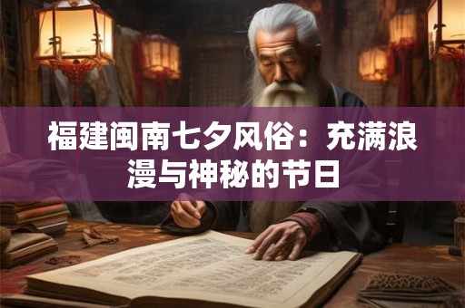 福建闽南七夕风俗：充满浪漫与神秘的节日
