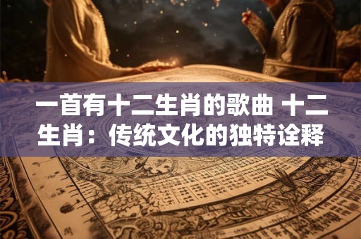 一首有十二生肖的歌曲 十二生肖:传统文化的独特诠释 一首有十二生肖的歌曲 十二生肖:传统文化的独特诠释