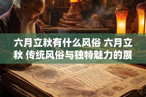 六月立秋有什么风俗 六月立秋 传统风俗与独特魅力的展现