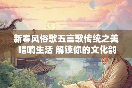 新春风俗歌五言歌传统之美 唱响生活 解锁你的文化韵味！