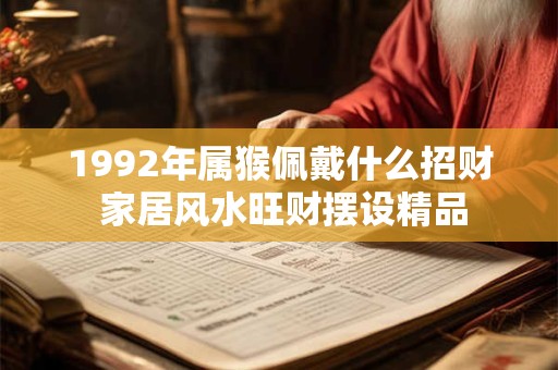 1992年属猴佩戴什么招财 家居风水旺财摆设精品