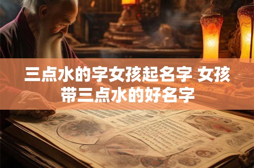 三点水的字女孩起名字 女孩带三点水的好名字