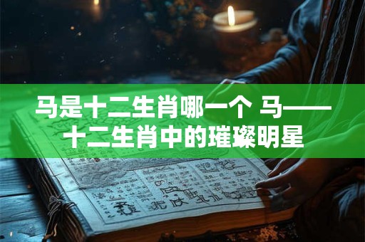 马是十二生肖哪一个 马——十二生肖中的璀璨明星