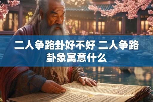 二人争路卦好不好 二人争路卦象寓意什么
