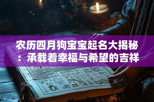 农历四月狗宝宝起名大揭秘：承载着幸福与希望的吉祥之选