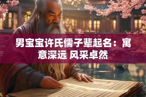 男宝宝许氏儒子辈起名：寓意深远 风采卓然