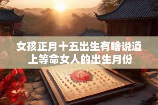 女孩正月十五出生有啥说道 上等命女人的出生月份