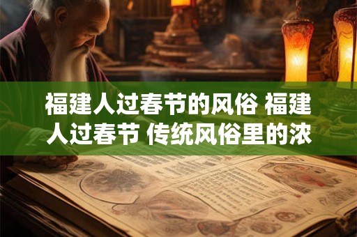 福建人过春节的风俗 福建人过春节 传统风俗里的浓浓年味