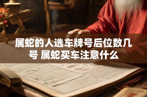 属蛇的人选车牌号后位数几号 属蛇买车注意什么