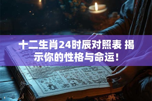 十二生肖24时辰对照表 揭示你的性格与命运！