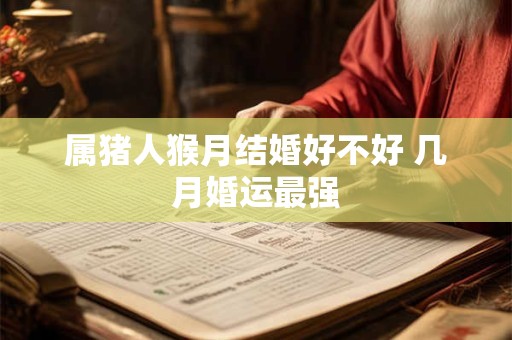 属猪人猴月结婚好不好 几月婚运最强