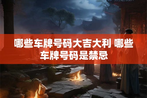 哪些车牌号码大吉大利 哪些车牌号码是禁忌