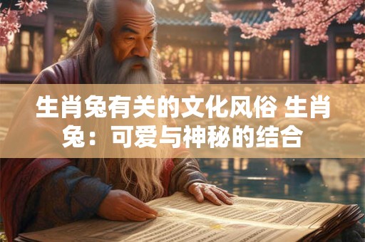 生肖兔有关的文化风俗 生肖兔：可爱与神秘的结合
