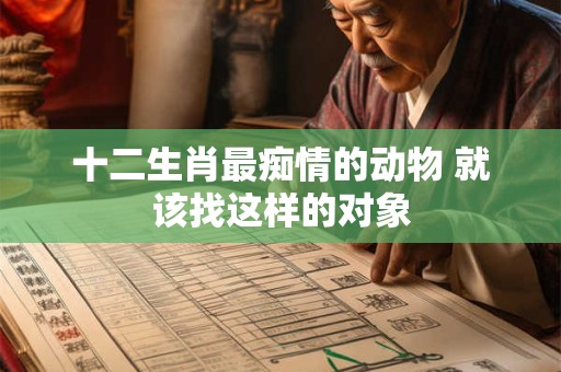 十二生肖最痴情的动物 就该找这样的对象