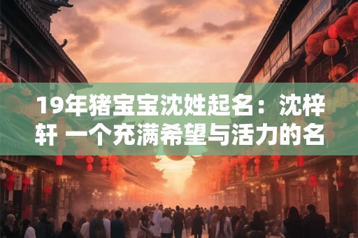 19年猪宝宝沈姓起名：沈梓轩 一个充满希望与活力的名字