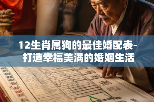 12生肖属狗的最佳婚配表- 打造幸福美满的婚姻生活！